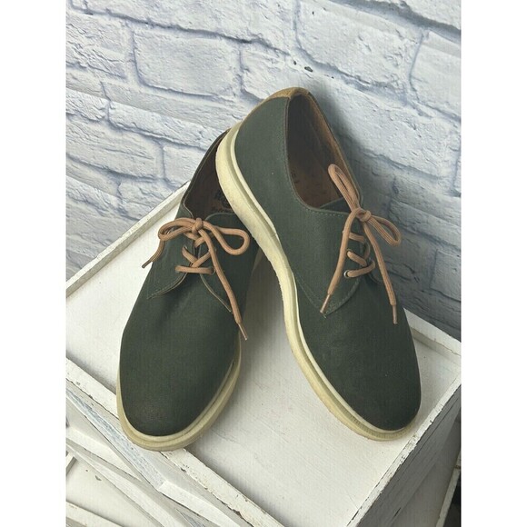 Dr. Martens Mens Shoes Sz 10M Army Green Torriano Waxy Canvas Oxford Lace Up Rck - Picture 2 of 12